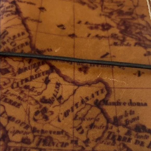 Patricia Nash Leather “Vinci Map Riot Rust” Leather Journal Cover refillable. - Picture 9 of 9